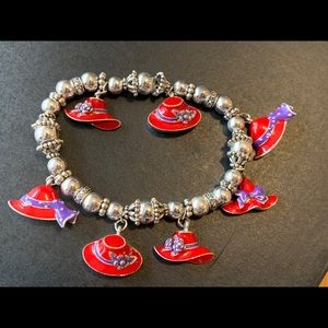 Red hat charm bracelet